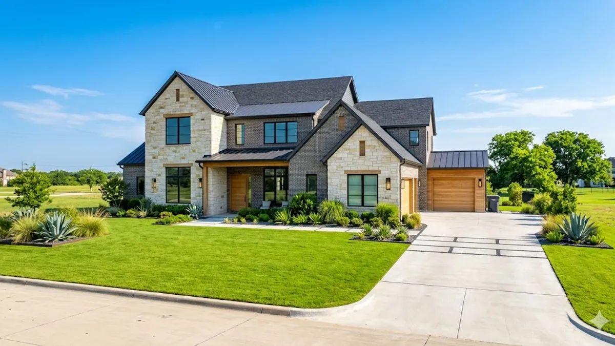 Modern new construction home in Prosper TX